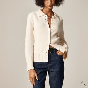 NWT J. Crew Milano-stitch cinched-waist cardigan